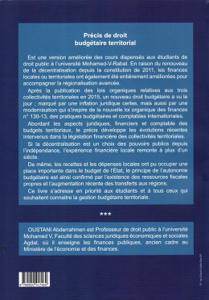 Précis de droit budgétaire territorial